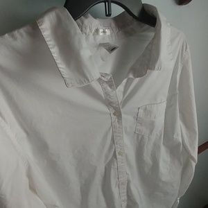 Old Navy Perfect Fit White Button-Down Shirt